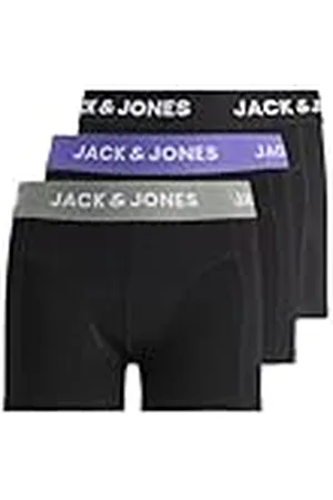 JACK & JONES Calzoncillos tipo bóxer Axel Solid Trunk para niños (paquete de 3) - 140