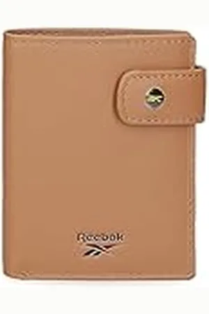 Reebok Switch Cartera Vertical con Cierre de Clic Marrón 8,5x10,5x1 cms Piel