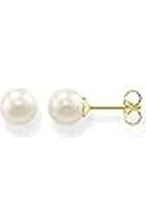 Thomas Sabo Pendientes Perla Plata Chapada en Oro H1430-430-14