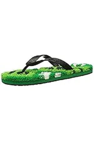 Globe Merkin Typo - Chancla de goma hombre, Multicolore (green/black), 6,5 UK