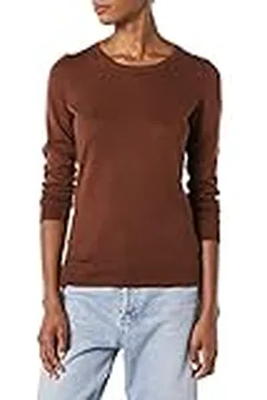 Amazon Jersey de Cuello Caja Ligero de Manga Larga (Disponible en Tallas Grandes) Mujer, , S