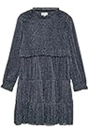 QS by s.Oliver 2156227 Vestido de Malla con Hilo Brillante, , 92 para Niñas