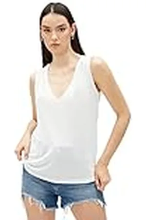 Koton Camiseta básica de Tirantes con Cuello en V, , XL para Mujer