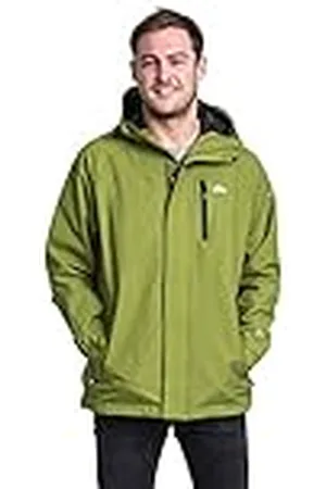 Trespass Hombres de Pearson Impermeable Chaqueta Impermeable con Capucha, Hombre, Color Verde Oscuro, tamaño XS