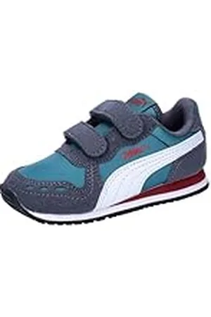 PUMA Cabana Racer Sl 20 V Inf, Zapatillas Unisex niños, Cold Green White Galactic Gray Intense Red, 20 EU