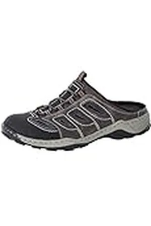 Rieker 8096, Zuecos Hombre, Gris (Schwarz/Rauch/Rauch / 00), 43 EU