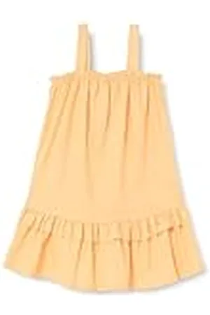 Koton Dress Linen Blend Ruffle Detail Strappy, Vestido niñas,