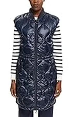 ESPRIT 013ee1h301 Chaleco, Azul Marino, L para Mujer