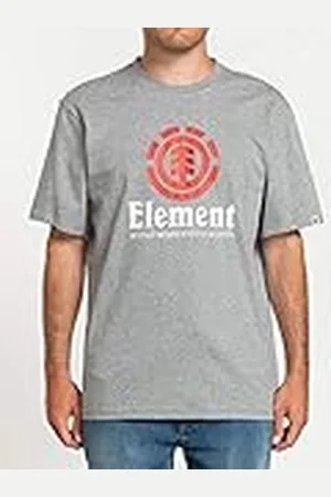 Element Vertical - Camiseta de Manga Corta para Hombre Camiseta de Manga Corta, Hombre, Charcoal Heather