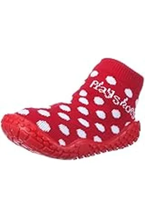 Playshoes Zapatillas de Agua con protección UV Puntos Zapatos de Playa, Unisex Niños, Rojo/Blanco (Red/White), 22/23 EU