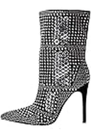 Faina Botines Mujer, negro/plateado, 36 EU