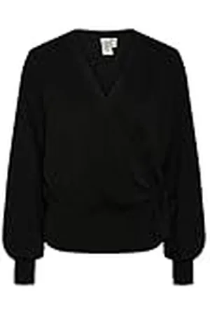 Y.A.S Assi LS Wrap-Cárdigan de Punto S. Noos Jersey Cruzado, , XL para Mujer