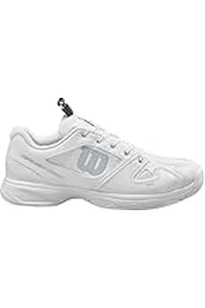 Wilson Niños Zapatillas de deporte, RUSH PRO JR QL, Blanco/Blanco/Azul claro, 29 1/3, Para todo tipo de superficie, Tenistas de cualquier nivel, WRS326220E115