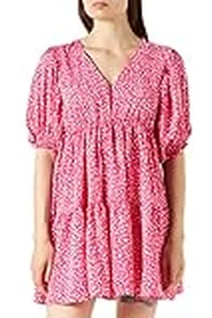 IZIA Gaya-Vestido de Manga Corta Midi, , S para Mujer
