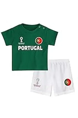 FIFA Unisex Kinder Official World Cup 2022 Tee & Short Set, Toddlers, Portugal, Alternate Colours, Age 2, Green, Small