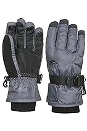 Trespass Ergon II, Carbon, 5/7, Guantes Impermeables Acolchados cálidos para niños, Unisex, Edad de 5 a 7 años, Color Gris