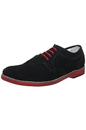 QS by s.Oliver Casual - Zapatos con Cordones de Cuero Hombre, Color Negro, Talla 46