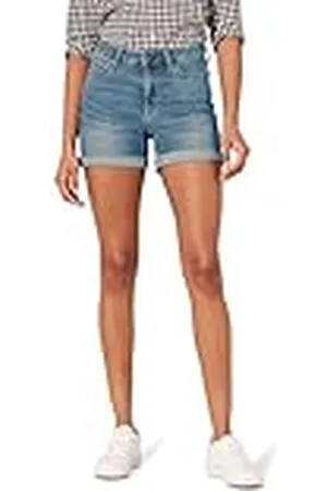 Amazon Pantalón corto de mezclilla de 10 cm con corte entallado y talle medio Mujer, , 42