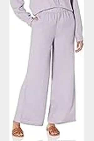 THE DROP Pantalón holgado Finley para mujer, en lino, con pernera ancha y sin cordones, , 5XL Grande