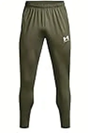 Under Armour UA Challenger Training Pant Pantalones de chándal para hombre, pantalones largos deportivos para jugar al fútbol o correr, color negro/amarillo fluorescente