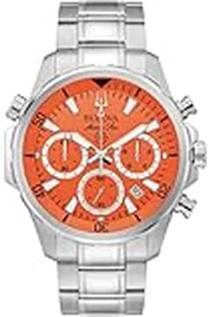 BULOVA Reloj Analógico para Hombres de Cuarzo con Correa en Acero Inoxidable 96B395