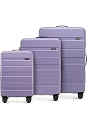 Wittchen Juego de 3 Maletas Trolley Juego de Maletas de Mano Juego de Maletas ABS con 4 Ruedas Spinner Cerradura de combinación Asa telescópica Comodo Line Violeta