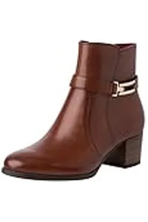 Tamaris Botines de Tacón para Mujer de Piel, Tacón Cuadrado, Cómodos, , 42 EU