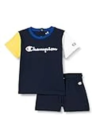 Champion Legacy Retro Sport TD-Colorblock Crewneck T-Shirt & Shorts Traje, , 12 Meses para Bebés