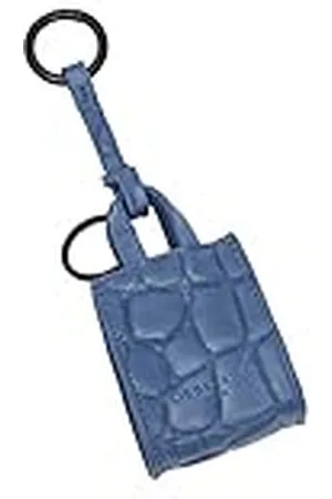 liebeskind Berlin Waxy Croco Paper Bag Pendant Mykonos Blue-5550 - Bolso para mujer