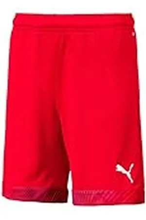 PUMA Cup Shorts Jr Pantalones Cortos, Unisex niños, Red- White, 128
