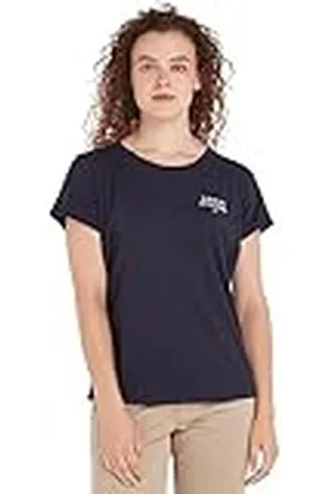 Tommy Hilfiger Mujer Camiseta Manga Corta Cuello Redondo, , XS