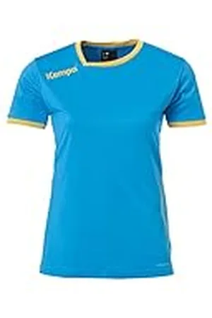 Kempa Curve MC Camiseta de Juego, Mujer, Azul/Dorado, XL