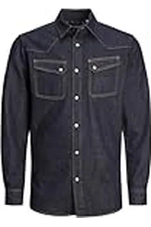 JACK & JONES Jjireno Jjshirt MF 241 Camisa Vaquera, Azul Denim, M para Hombre