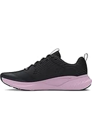 Under Armour UA W Charged Commit TR 4 Zapatillas de deporte para mujer, ligeras zapatillas transpirables, color negro/morado claro/negro metálico
