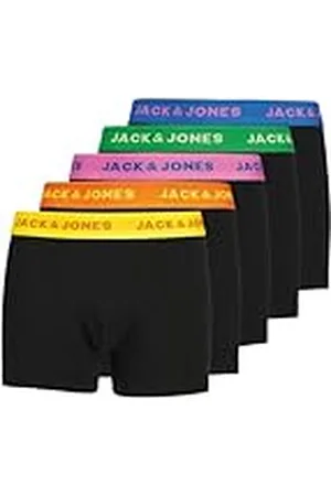 JACK & JONES JACK&JONES JACLEO Solid Trunks 5 Pack JNR, Bóxer Niños,