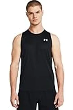 Under Armour UA Tech Tank Camiseta sin mangas para hombre, camiseta de hombre sin mangas para correr, color /blanco