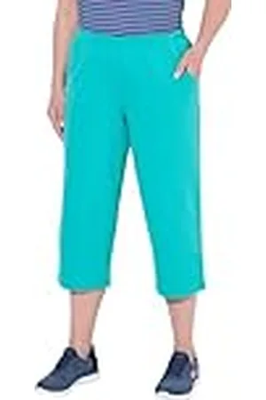 Ulla Popken Pantalones de chándal para Mujer, Tallas Grandes, Talla Grande, 7/8, Pierna Recta, Cintura elástica