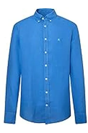 Hackett Garment Dyed Linen B Camisa, , XXL para Hombre
