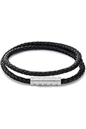 Calvin Klein Pulsera para Hombre Colección WRAPPED & BRAIDED con Cuero Trenzado de Doble Vuelta - 35000093