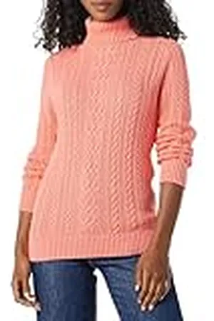 Amazon Jersey de Cuello Vuelto y Punto Cable de Tipo Pescador (Disponible en Tallas Grandes) Mujer, , XXL