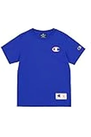 Champion Legacy Retro Sport B (306853) - Camiseta SS con cuello redondo, azul profundo (BAI), 5-6 años (XS) Niños FW24
