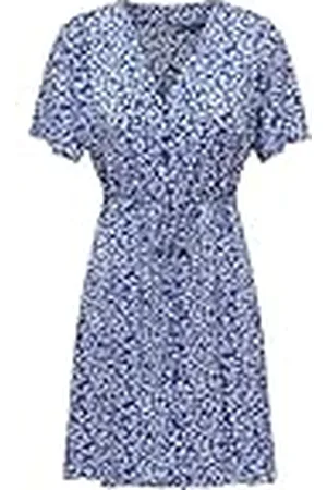ONLY Vestido Mini Mujer Diseño Veraniego Estampado Vestido Blusa Corto Manga Ropa, Color: , Talla:M