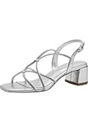 Tamaris Damen 1-28236-42, Sandalia con talón Mujer, Silver, 39 EU