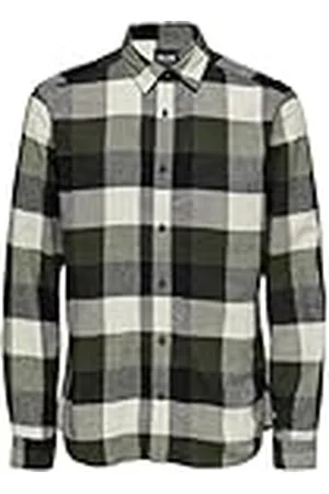 Only & Sons Onsgudmund LS 3t Check Shirt Noos Camisa, Forest Night, XS Hombres