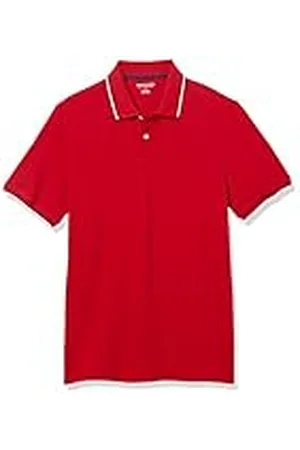 Amazon Polo de Piqué de Algodón de Ajuste Entallado Hombre, , XS
