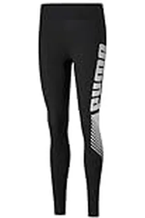 PUMA ESS Graphic Leggings Mallas Deporte, Mujer, Black, M