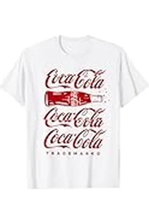 Coca-Cola Arte de texto de botella roja de Coca Cola Camiseta