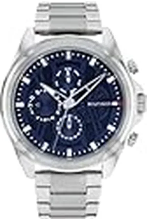 Tommy Hilfiger Reloj Analógico de Cuarzo Multifunción para Hombre con Correa de Acero Inoxidable Plateada - 1710656