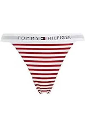 Tommy Hilfiger Mujer Parte Inferior de Bikini Cheeky Bikini Deportivo, Rojo (TH Original Stripe/Primary Red), M