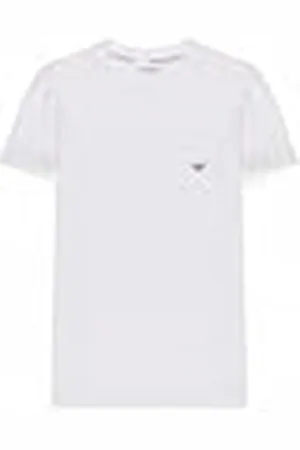 Emporio Armani Shiny Logoband Crew Neck Camiseta, Color Blanco, M Hombres